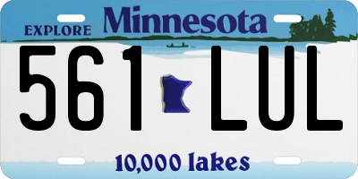 MN license plate 561LUL