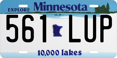 MN license plate 561LUP