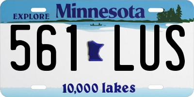 MN license plate 561LUS