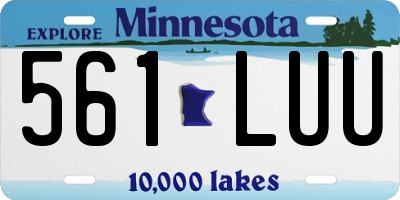 MN license plate 561LUU