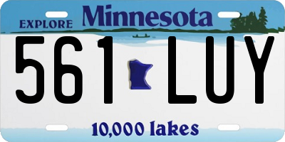 MN license plate 561LUY