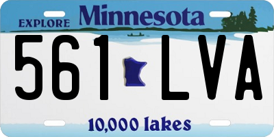MN license plate 561LVA