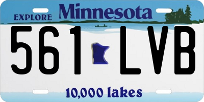 MN license plate 561LVB