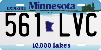 MN license plate 561LVC