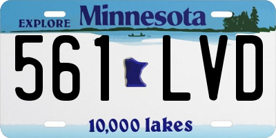 MN license plate 561LVD