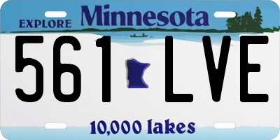 MN license plate 561LVE