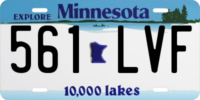 MN license plate 561LVF