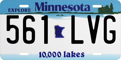 MN license plate 561LVG