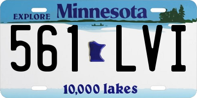 MN license plate 561LVI
