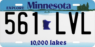 MN license plate 561LVL
