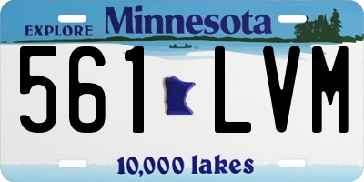 MN license plate 561LVM