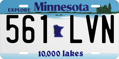 MN license plate 561LVN