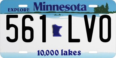 MN license plate 561LVO