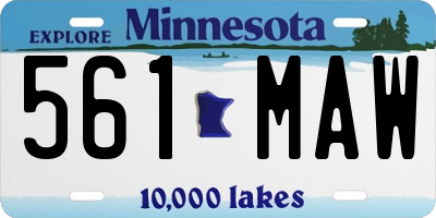 MN license plate 561MAW