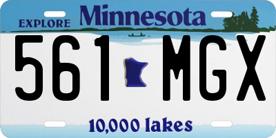MN license plate 561MGX
