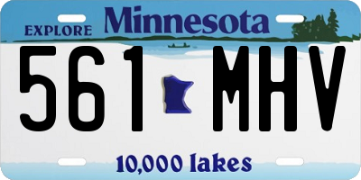 MN license plate 561MHV