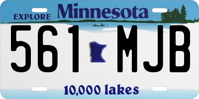 MN license plate 561MJB