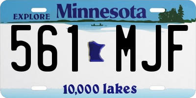 MN license plate 561MJF