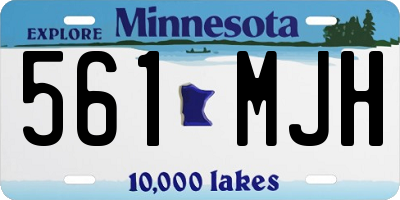 MN license plate 561MJH