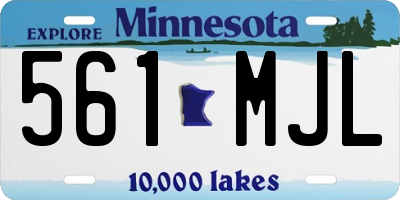 MN license plate 561MJL
