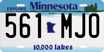 MN license plate 561MJO