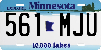 MN license plate 561MJU