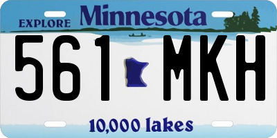 MN license plate 561MKH
