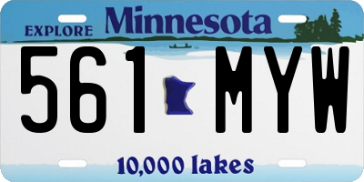 MN license plate 561MYW