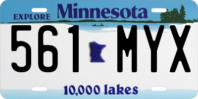 MN license plate 561MYX