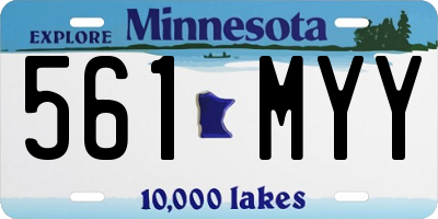 MN license plate 561MYY