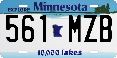 MN license plate 561MZB
