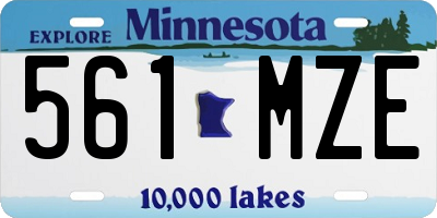 MN license plate 561MZE
