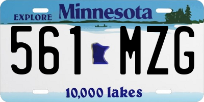 MN license plate 561MZG