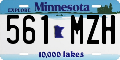 MN license plate 561MZH