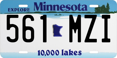 MN license plate 561MZI