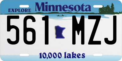 MN license plate 561MZJ