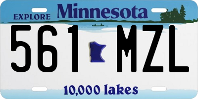 MN license plate 561MZL