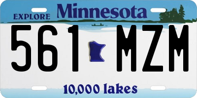 MN license plate 561MZM