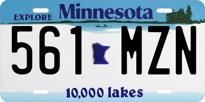 MN license plate 561MZN