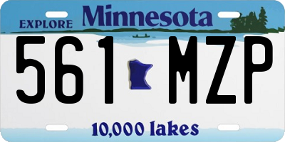MN license plate 561MZP