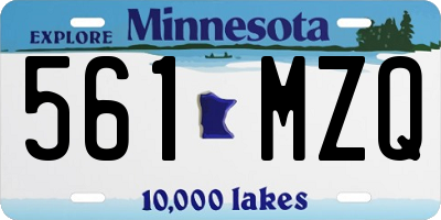 MN license plate 561MZQ