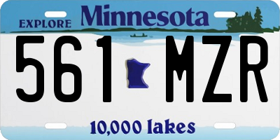 MN license plate 561MZR