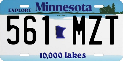 MN license plate 561MZT