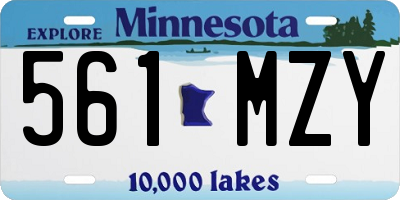 MN license plate 561MZY