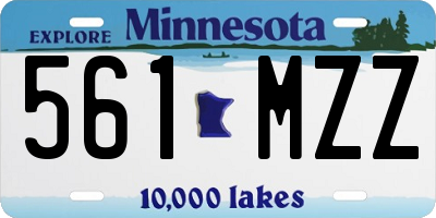 MN license plate 561MZZ