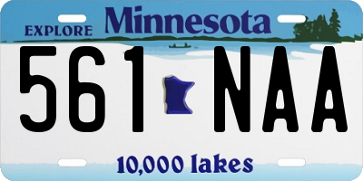 MN license plate 561NAA