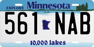 MN license plate 561NAB