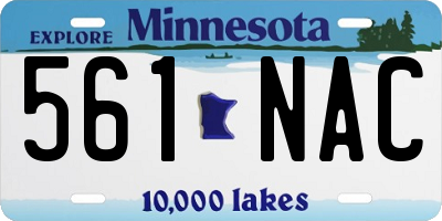 MN license plate 561NAC