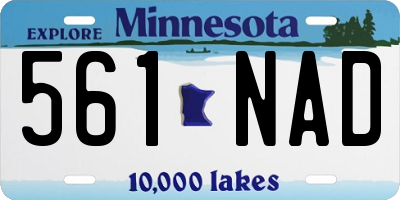MN license plate 561NAD
