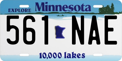 MN license plate 561NAE